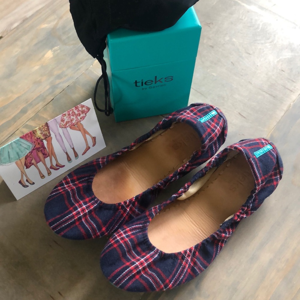 Heritage Plaid Tieks size 9 NWOT